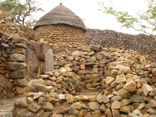 Nederzetting in het Sukur gebied in Nigeria.