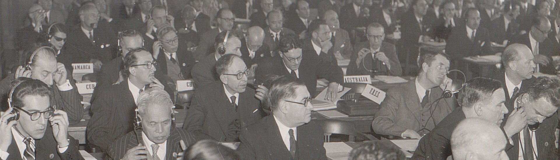 De Conferentie van 1954 waar het Unesco Haags Verdrag werd gesloten.