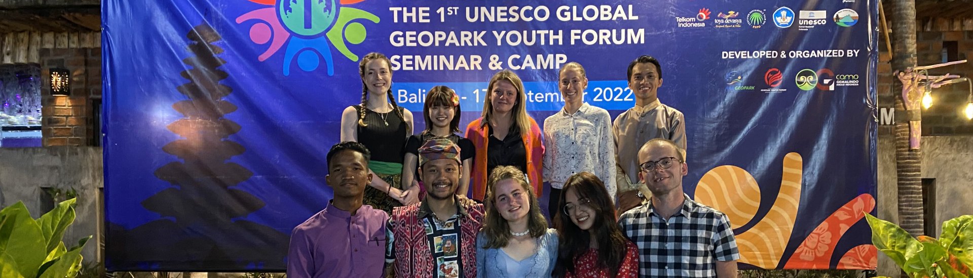 Deelnemende jongeren aan het 1st Unesco Global Geopark Youth Forum Seminar & Camp.