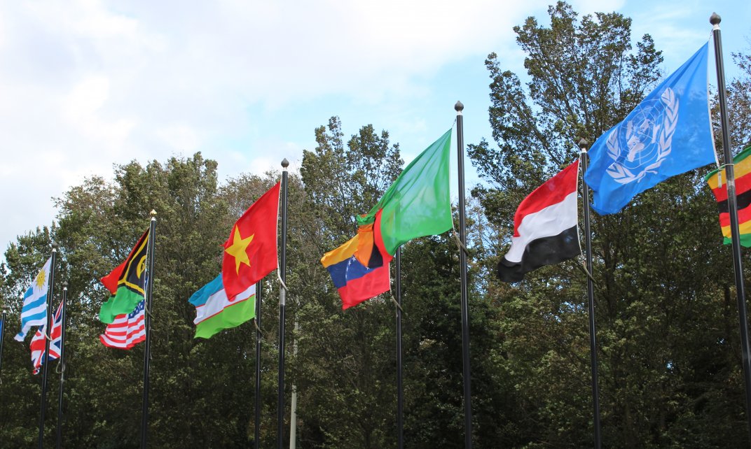 Internationale vlaggen in Den Haag