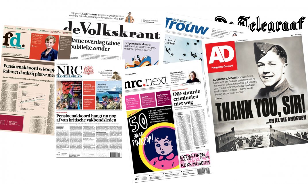 Een compilatie van Nederlandse kranten. 