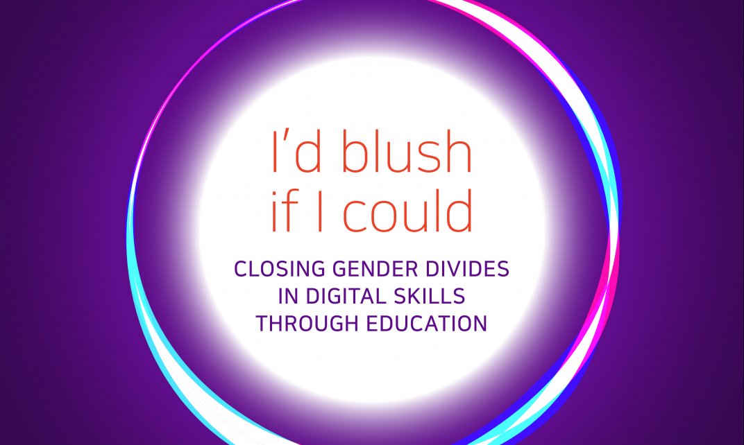 Voorkant van het rapport 'I'd blush if I could'. (Foto: unesco.org)